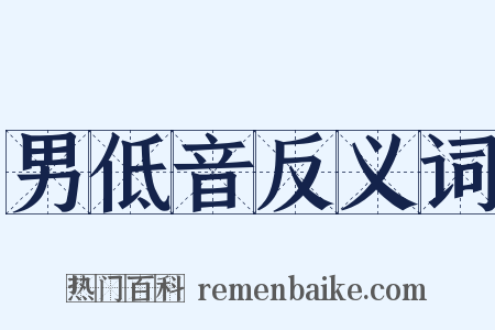 男低音反义词是什么意思的图片